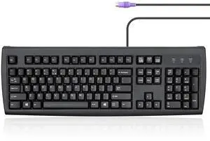 Perixx Periboard-107 Wired PS2 Full Size Keyboard, US English Layout