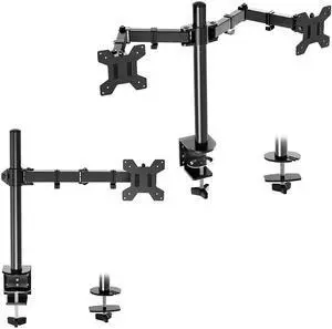MOUNTUP Single Monitor Desk Mount & Dual Monitor Stand Bundle
