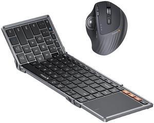 ProtoArc EM01 NL Wireless Trackball Mouse with XK01 TP Folding Keyboard