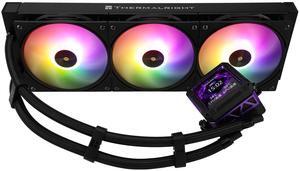 Thermalright FW PRO 360 ARGB Black CPU Water Cooler with PWM Fan, 2000RPM Speeds,IPS LCD Screen with 320 * 320 Resolution,Liquid CPU Cooler,for AM5/Intel 1851/1700,2.73inch Display Screen