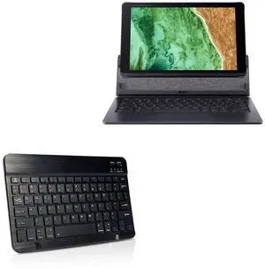 BoxWave Keyboard Compatible with Acer Chromebook Tab 510 (D652N) - SlimKeys Bluetooth Keyboard, Portable Keyboard with Integrated Commands - Jet Black