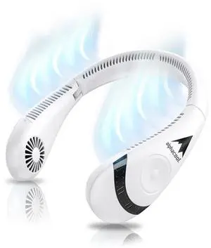 AlphaCool Portable Neck Fan, Rechargeable Neck Air Conditioner, Personal Cooling Fan - Up to 12 Hours of Cooling