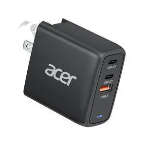Acer 67W USB C Charger, 3-Port GaN Fast Charging Block, Foldable and Portable USB Wall Plug Adapter Compatible with MacBook Pro/Air, Acer Laptop, Dell XPS, iPad Pro/Air, iPhone 16/15, and More