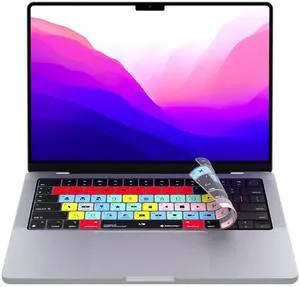 Final Cut Pro Keyboard Cover for 14" & 16" MacBook Pro 2021+,100 Functional Shortcut Keys for Video Editing by Editors Keys for M Series Macs
