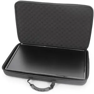 CASEMATIX Portable Monitor Case for 15.6" to 24" Gaming Monitors or Laptops, Hard Shell EVA Screen Cover with Padded Foam, Fits Accessories for 15.6 to 17.3 Inch Screens (Black)