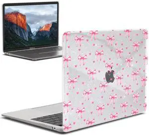 IBENZER Compatible with New MacBook Air 13 inch case 2022 2021 2020 M1 A2337 A2179 A1932, Hard Shell Case for Mac Air 13 with Touch ID (2018-2022), Bow, AT13-BOW