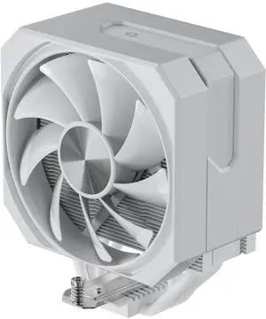White 120mm 1650rpm CPU Air Cooler with 4x6mm Heat Pipes, 6.1" Height - Compatible with AMD AM5/AM4/AM3 & Intel LGA 1851/1700/1851/1155/1156/2011