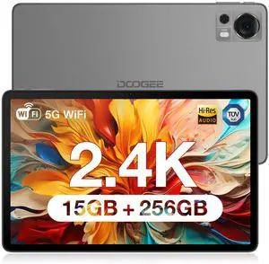 DOOGEE T20 Android Tablet,10.4'' 2K Tablet,15GB+256GB, Hi-Res Quad Speakers, Octa-core Gaming Tablet, 8300mAh Battery, 2.4G/5G WiFi Tablet Android 12, TÜV Low Bluelight, Split Screen