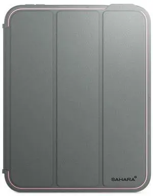 Sahara - Raider Series Heavy Duty Folio Case for iPad Mini (A17 Pro) 2024, Mist Gray/Pink, (TB00453)
