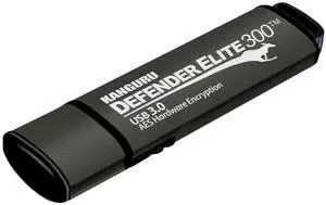 Kanguru Defender Elite300 - 64 GB Hardware Encrypted Flash Drive - FIPS 140-2 Certified - SuperSpeed USB 3.0 - Water Resistant