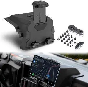 A & UTV PRO Electronic Device Tablet Holder for Polaris Ranger 900 XP Crew 2013-2019, GPS Phone Ipad Tablet Mount with Extra Storage Box Accessories