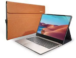 Honeymoon Protective Case Compatible with 14 Inch Lenovo Yoga 7i 14 Gen 8 2023 / Yoga 7i 14 Gen 7 2022 [Not Fit Yoga 7i 14 Gen 6/5],PU Leather Hard Shell Case with Pen Holder,S043-Brown