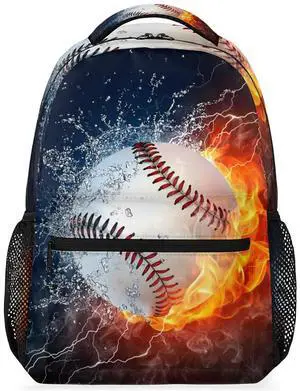 Aglebo Baseball Backpack for School Lightweight Kids Backpack Large Student Bookbag for Boys Girls Teens Children College Daypack Book Bag