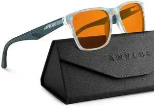 ANYLUV Blue Light Glasses for Men & Women, Stylish Blue Light Blocking Glasses, UV400 Protection & Anti Eyestrain Eyewear