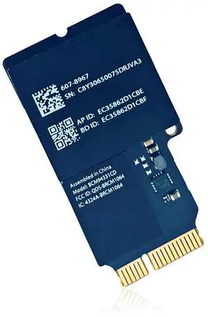Airport Wireless Network Card,WiFi Bluetooth 4.0 Bt Wireless WiFi Airport Card BCM94331CD Replacement for iMac 21.5" 27" A1418 A1419 802.11n Airport Wireless Network Card(2012 Year)