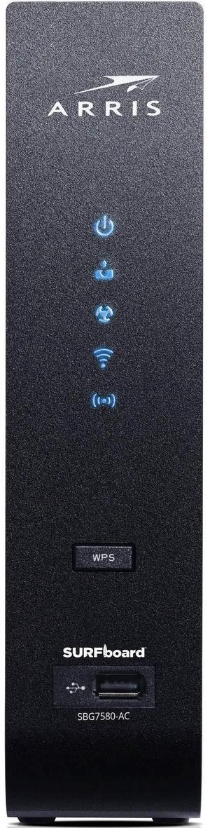 ARRIS SURFboard SBG7580AC 32x8 DOCSIS 3.0 Cable Modem / AC1750 Wi-Fi Router- Black