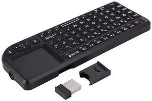 ASHATA 2.4GHz Touchpad Keyboard, Backlit Keyboard with Easy Media Control and Touchpad, Portable HTPC Keyboard for for PC TV Tablet Laptop, Black
