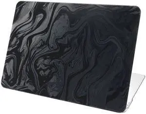 BaayCerrie Velvet Black Ripple Design for MacBook Pro 13 inch Case A2338 A2289 A2251 A2159 A1989 A1708 A1706 (2024-2016)