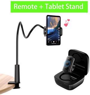 Remote Control for TikTok & Tablet Stand Holder for Reading in Bed Designed for Tablet, Adjustable Flexible Arm Stand Compatible with Kindle, More 4" to 10.6" Phones and Tablets Device