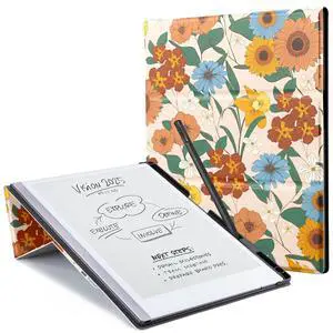 CoBak Case for Remarkable 2 - Multi-Angle Foldable Stand & Pen Holder - Classic Flower