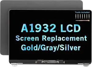 13" Screen Replacement for MacBook Air A1932 EMC 3184 Late 2018 LCD Screen Complete Full Top Display Kit Assembly (Space Gray)