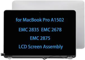 13" Screen Replacement for MacBook Pro A1502 EMC 2835 EMC 2678 EMC 2875 Late 2013 Mid 2014 Early 2015 Retina Display LCD Screen Complete Full Top Assembly Kit