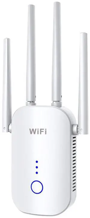 Netboost Pro WiFi Extender 2024, Internet Booster for WiFi 2024, Wireless Signal Repeater Booster 2.4 Dual Band 4 Antennas 360deg Full Coverage (White)