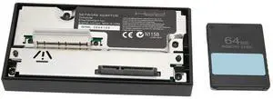 Diyeeni for PS2 SATA Interface Network Adapter, HDD Hard Disk Adapter with 64MB Memory Card, McBoot, Support up to 2TB SATA HDD, Plug and Play...