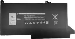AN*GWEL DJ1J0 Laptop Battery for Dell Latitude 12 7480 7490 7280 E7280 7290 E7290 13 E7380 E7390 7380 7390 14 E7480 E7490 Series[11.4V42WH]