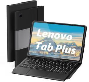 Keyboard Case Touch for Lenovo Tab Plus 11.5" 2024 (ZADX0088US), Bluetooth Keyboard with Trackpad & Twill Cover Case for Lenovo Tab Plus Keyboard, Work with Official Kickstand