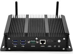 12th Gen Fanless Firewall Mini PC Intel Core i5 1235U, 6 Port i226 2.5GbE LAN, 4*USB, HDMI, 2* COM, Gigabit Ethernet AES-NI, VPN Router, Openwrt, Wi-Fi Antennas,16GB DDR5 512GB NVMe