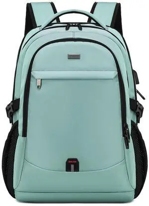 DUSLANG 17 Inch Laptop Backpack for Travel Water Resistant College Backpack for Men/Women Laptop Bag with USB Charging Port, Green A