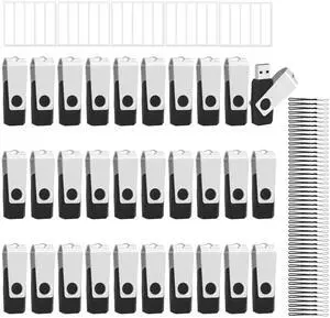 EASTBULL 50 Pack of Flash Drives Bulk 16GB, USB 2.0 Flash Drives Pack 16GB USB Drives Bulk Thumb Drives with 50 Strings and Labels