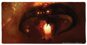 The Lord of The Rings Balrog Character Large Gaming Mouse Pad Desk Mat with Stitched Edges, Non-Slip Base for Gamer, Home and Office, 31.5 x 15.7