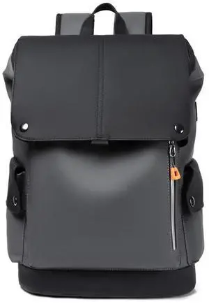 Smart Travel backpack Waterproof,Scratch-Resistant,Camping,Hiking,Sport,school,college Bag,Business,fits up to 15.6 Inch Laptop with built-in USB port & headphones port for Men & Women Black-Gray