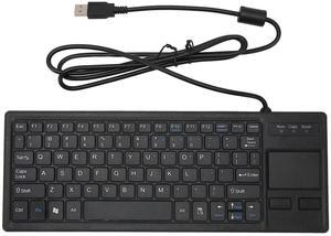 Compact Touch Keyboard, Wired Keyboard with Touchpad, HUB Function, X Scissors Key, Supports Basic Gestures for Industrial, Food Service, Manufacturing,Long Working Life