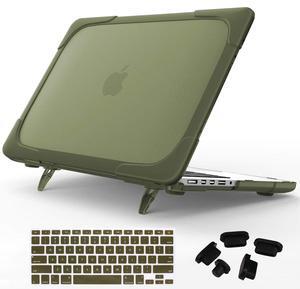 Mektron for MacBook Pro 15 inch Case A1398 with Retina Display, [Heavy Duty][Dual Layer] Plastic Hard Shell Cover for MacBook Pro Retina 15.4" (NO CD-ROM Drive,NO Touch bar) (Avocado Green)