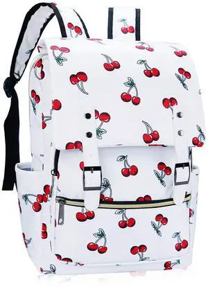 MCWTH Cherry School Backpack for Girls Women, 15.6 inch Laptop Backpacks Bookbags for College Travel