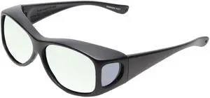 Medspex Fl011 Photochromic Transition Glasses Black/Teal Therapeutic Color Therapy Light Sensitivity Men Women Chromotherapy