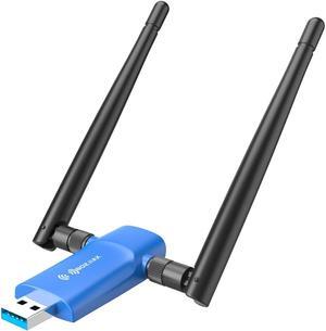 USB WiFi Adapter for Desktop PC - Nineplus WiFi 6 1800Mbps 802.11ax USB 3.0 Wireless Adapter with PC WiFi Antenna for Win11/10 WiFi Dongle for Desktop PC Laptop Gaming Internet Network Card WiFi USB