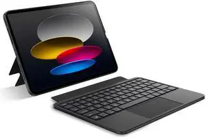 pekarejue Detachable Keyboard Case for iPad 10th Generation 2022 10.9-inch: Magnetic & Slim & Round Protective Cover with Trackpad, RGB Backlight