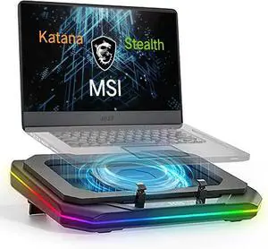 Cooling Pad for Msi Stealth 16 18 14 AI Studio 18 HX AI,A16 AI+, A18 AI+ 15M GS75 GS76 GS77 (Katana 15 17 A17 A15 GF76 GF66) Gaming Laptop,Cooler with Powerful Turbo Fan, RGB Light Mode,Touch Start