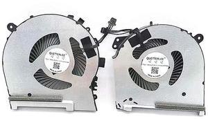 QUETTERLEE Replacement New Laptop CPU+GPU Cooling Fan for HP OMEN Laptop 15-DH 15-DH0015NR 15T-DH000 15-DH001NR 15-DH002NR 15-DH0161TX TPN-C143 Series ND8CC01-18L06 ND8CC01-18L07 Fan