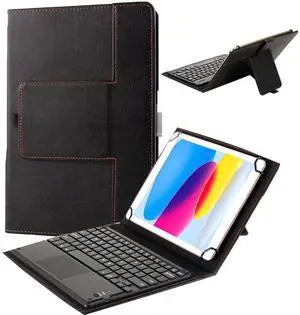 SeeTopTu Universal Tablet Keyboard Case 9"-11" inch with Touchpad, 2-in-1 Bluetooth Wireless Keyboard Case, Stand Folio Tablet Case Protective Cover for 9",9.7",10.1",10.2",10.5",10.9",11"