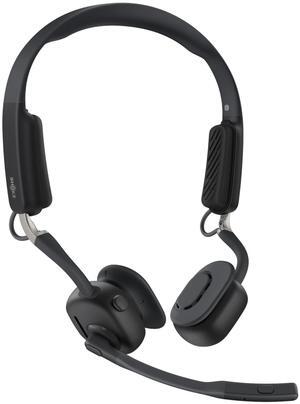 SHOKZ New OpenMeet - Open-Ear Bluetooth Computer Headset, Noise Cancelling Mic + Mute Button, Bluetooth 5.4 Compatible with PC & Mac, Wireless Work Headphones, Customizable Fit, Smart App - C610