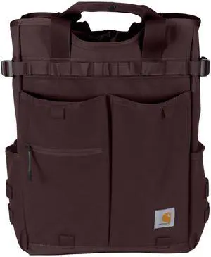 Carhartt 28L Nylon Cinch-Top Convertible Tote Backpack, Durable Pack with Laptop Sleeve, Port, One Size