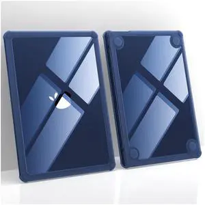 Soonjet for MacBook Air 13.6 inch Case M4 M3 M2 2025 2024-2022, Model A3240 A3113 A2681 [Profi ShockBumper] [Military Drop Protection] Hard Shell Cover for MacBook Air 13 inch Case - Crystal Midnight