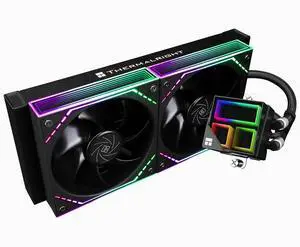 Thermalrlght Frozen Infinity 240 Black CPU Aio Cooler,TL-M12*2 PWM Fans,Computer CPU Water Cooler,ARGB Infinity Mirror,240 CPU Liquid Cooling:LGA1851/1700/1150/1151/1200/2011,PC Water Cooling