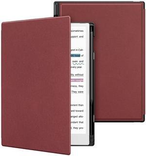 TiMOVO Case for Remarkable Paper Pro 11.8Inch 2024, Lightweight Hard Back Shell Protective Book Folio Cover with Pen Holder for Remarkable Paper Pro Color Tablet, Support Auto Wake/Sleep, Wine Red