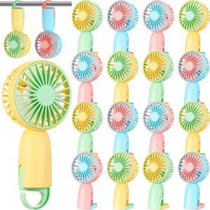 Woanger 24 Pcs Mini Handheld Fan Bulk USB Electric Hand Fans Battery Operated Mini Eyelash Fan Rechargeable Portable Small Electric Fans for Wedding Class Summer Travel Camping